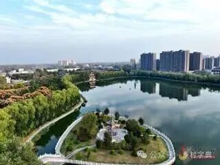 俯瞰夏邑县运河公园